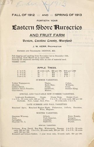 Cover for Fall of 1912 and spring of 1913