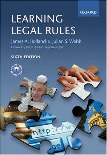 Cover for Learning Legal Rules