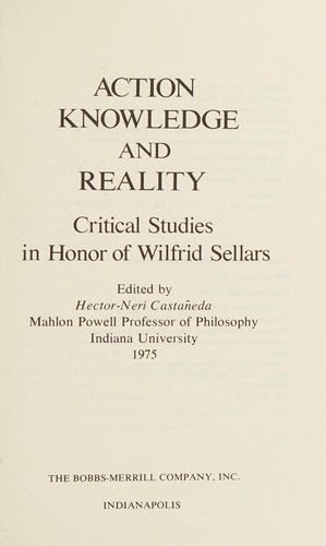Cover for Action, knowledge, and reality