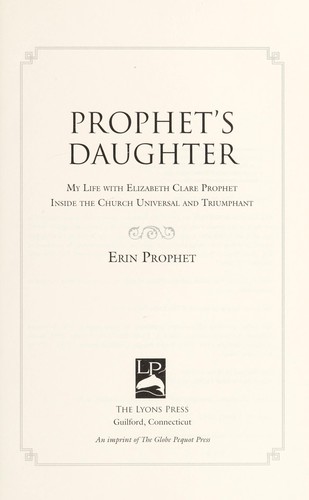 Cover for Prophet's daughter