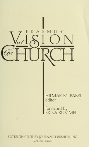 Cover for Erasmus' vision of the Church