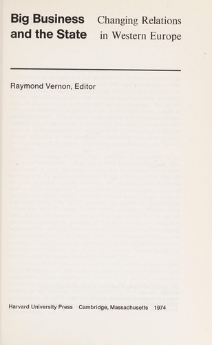 Cover for Big business and the state