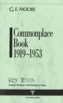 Cover for Commonplace Book 1919-1953 (Key Texts)