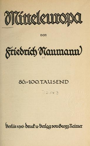 Cover for Mitteleuropa.