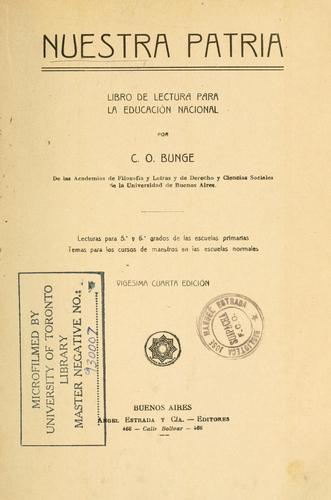 Cover for Nuestra patria