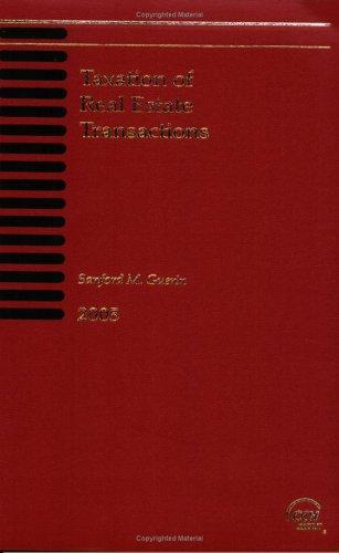 Cover for Taxation of real estate transactions