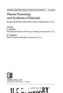 Cover for Plasma processing and synthesis of materials