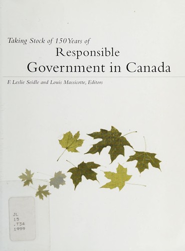 Cover for Taking stock of 150 years of responsible government in Canada