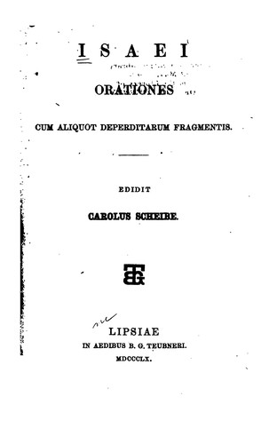 Cover for Orationes cum aliquot deperditarum fragmentis