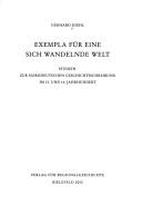 Cover for Exempla für eine sich wandelnde Welt