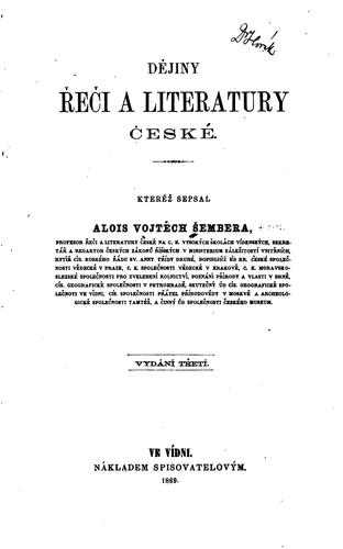 Cover for Dějiny řeči a literatury české
