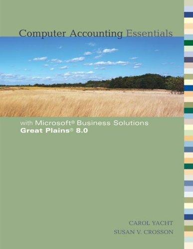 Cover for Computer Accounting Essentials with Microsoft Business Solutions Great Plains 8.0