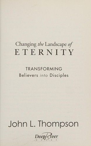 Cover for Changing the landscape of eternity