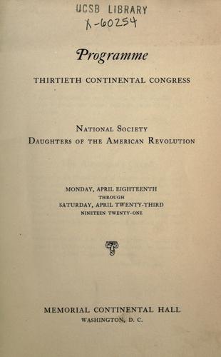 Cover for Programme