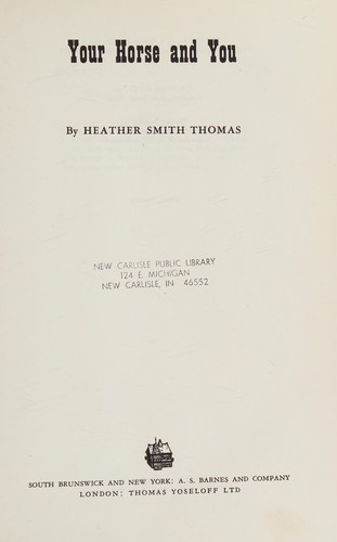 Cover for Your horse and you.