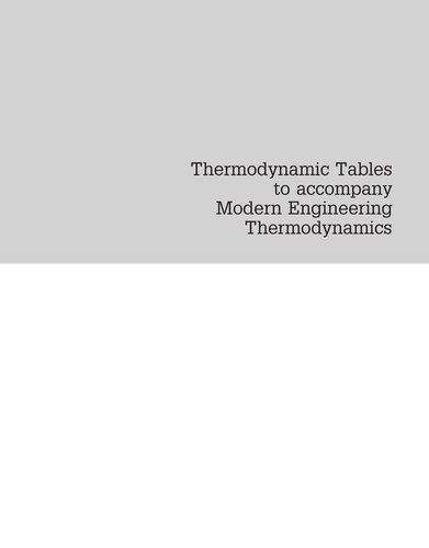 Cover for Thermodynamic tables to accompany Modern engineering thermodynamics