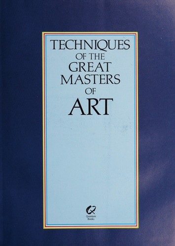 Cover for Techniques of the Great Masters of Art