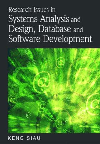Cover for Research Issues in Systems Analysis and Design, Databases and Software Development (Advances in Database Research Series) (Advances in Database Research Series)