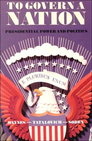 Cover for To govern a nation