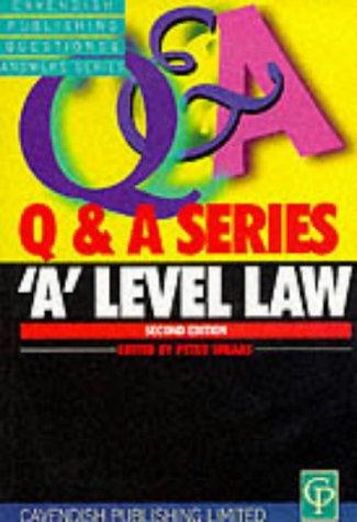 Cover for 'a' Level Law (Questions & Answers)