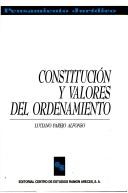 Cover for Constitución y valores del ordenamiento