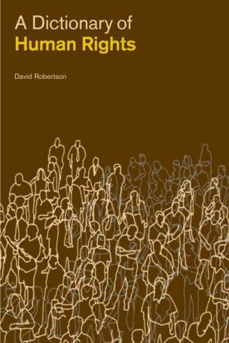 Cover for A Dictionary of Human Rights