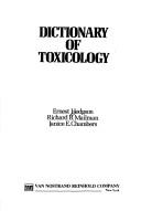Cover for Dictionary of toxicology