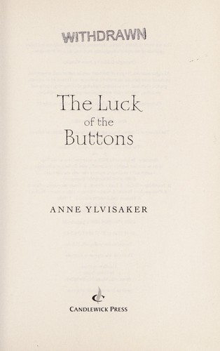 Cover for The luck of the Buttons