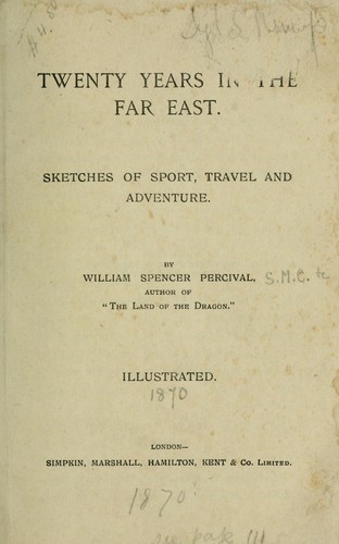 Cover for Twenty years in the Far East