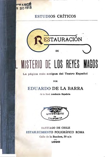 Cover for Restauración de el Misterio de los reyes magos