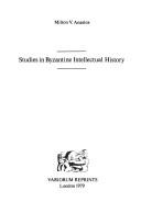Cover for Studies in Byzantine intellectual history