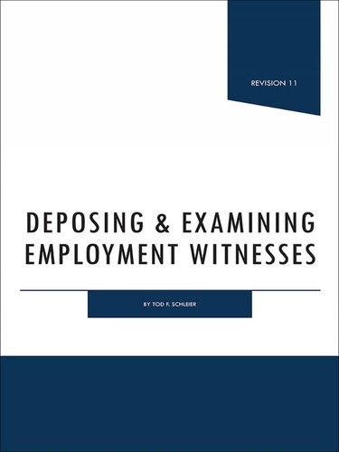 Cover for Deposing and Examining Employment Witnesses R11