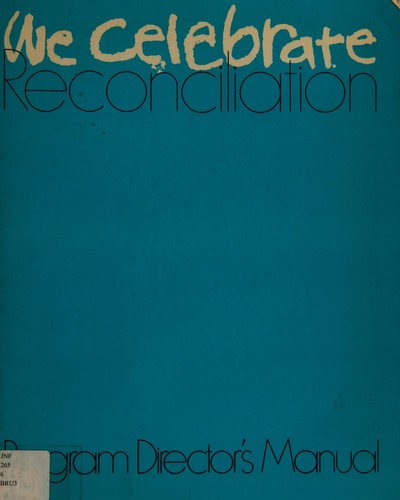 Cover for We celebrate reconciliation