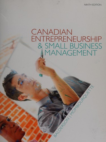 Cover for Canadian Entrepreneurship and Small Business Management