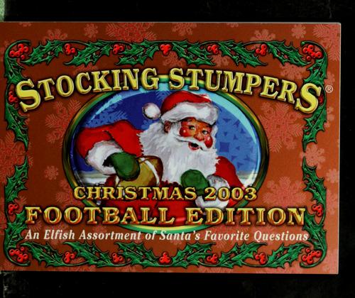 Cover for Stocking stumpers
