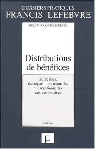 Cover for Distributions de Bénéfices
