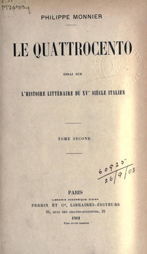 Cover for Le quattrocento