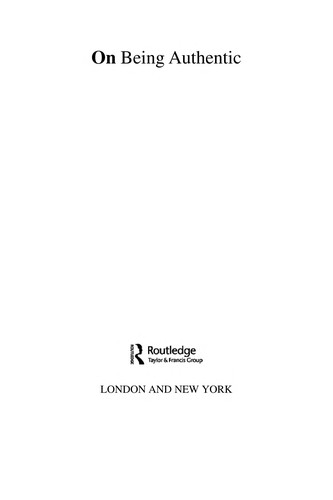 Cover for ON BEING AUTHENTIC.