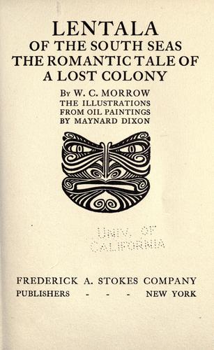 Cover for Lentala of the South Seas