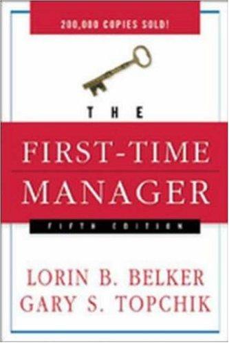 Cover for The First-time Manager