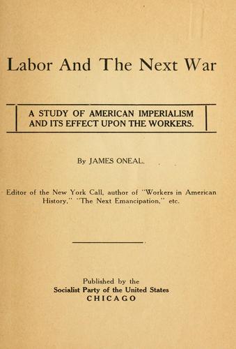 Cover for Labor and the next war