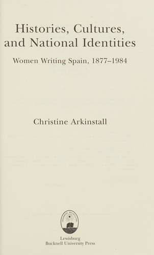 Cover for Histories, cultures, and national identities