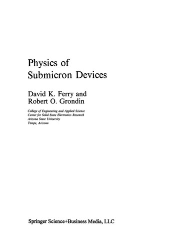Cover for Physics of Submicron Devices