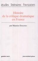 Cover for Histoire de la critique dramatique en France