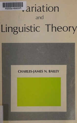 Cover for Variation and linguistic theory