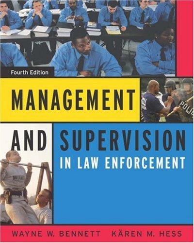 Cover for Management and supervision in law enforcement