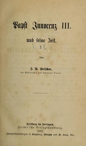 Cover for Papst Innocenz III. und seine Zeit