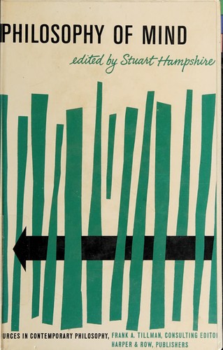Cover for Philosophy of mind.
