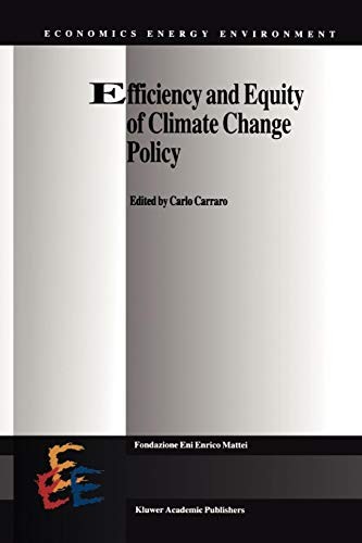 Cover for Efficiency and Equity of Climate Change Policy