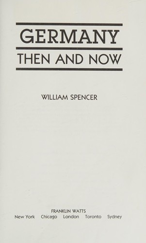 Cover for Germany then and now